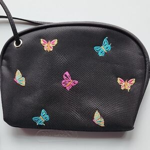 Black and Pink Butterfly Clutch